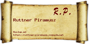 Ruttner Piramusz névjegykártya
